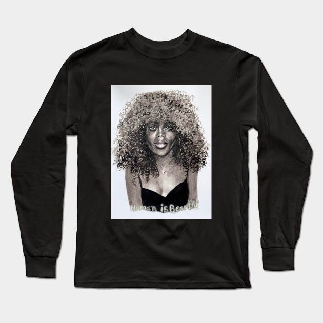 Human is beautiful Long Sleeve T-Shirt by The artist of light in the darkness 